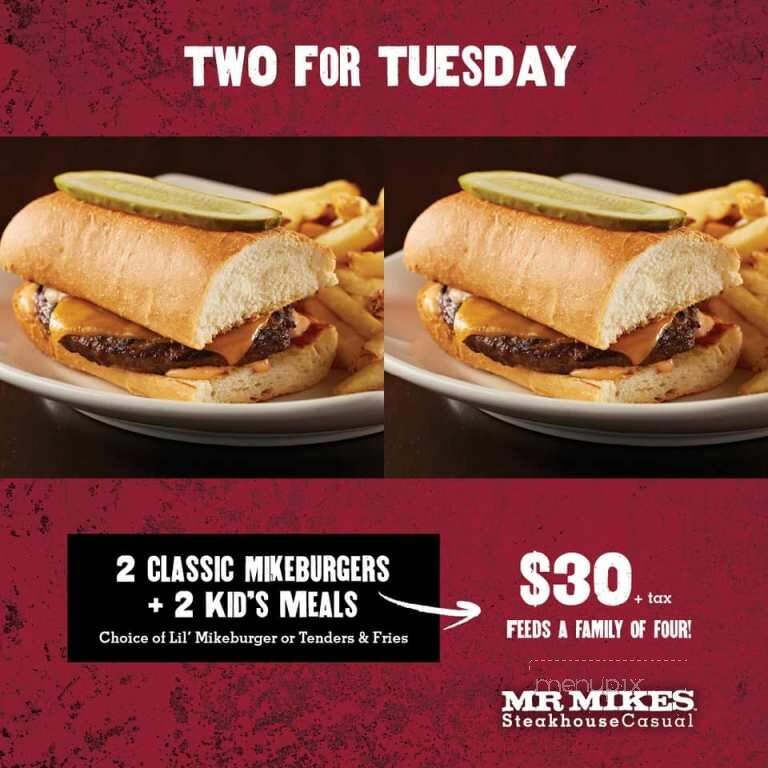 Mr. Mikes Steakhouse and Bar - Duncan, BC menu_pic