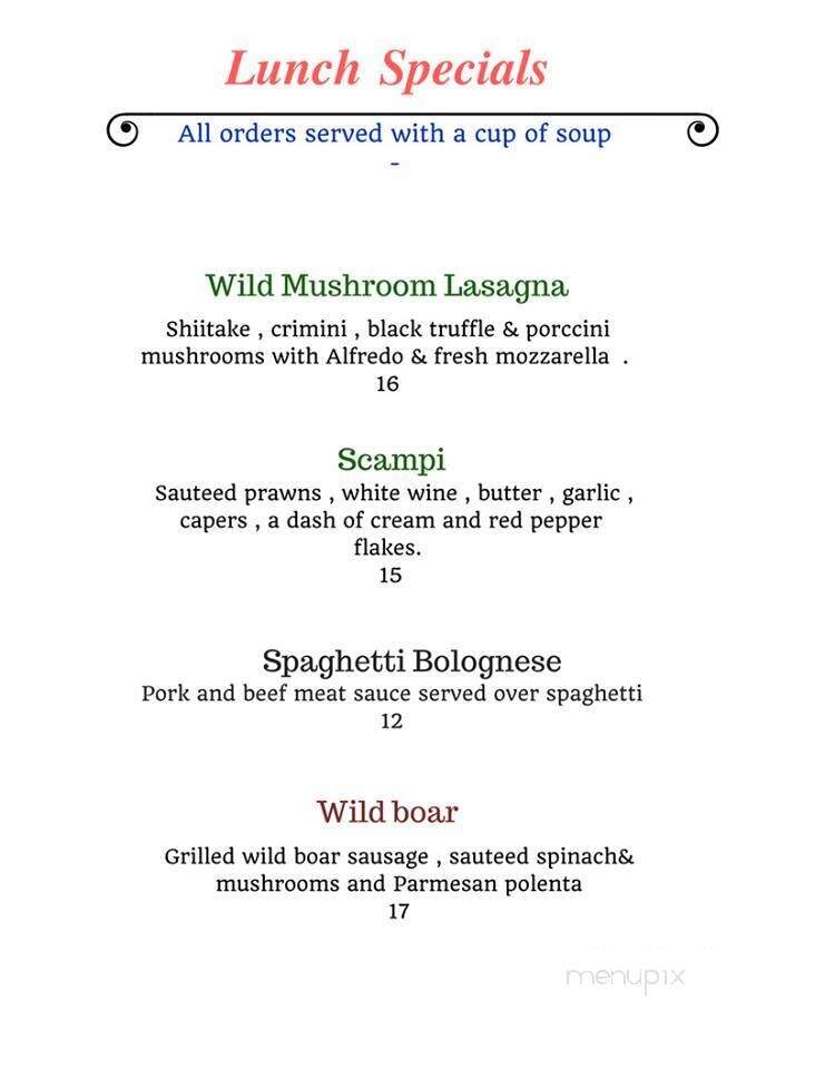 Dino's Ristorante Italiano - Roseburg, OR menu_pic