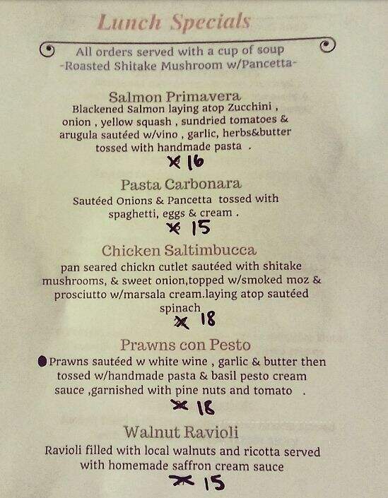 Dino's Ristorante Italiano - Roseburg, OR menu_pic