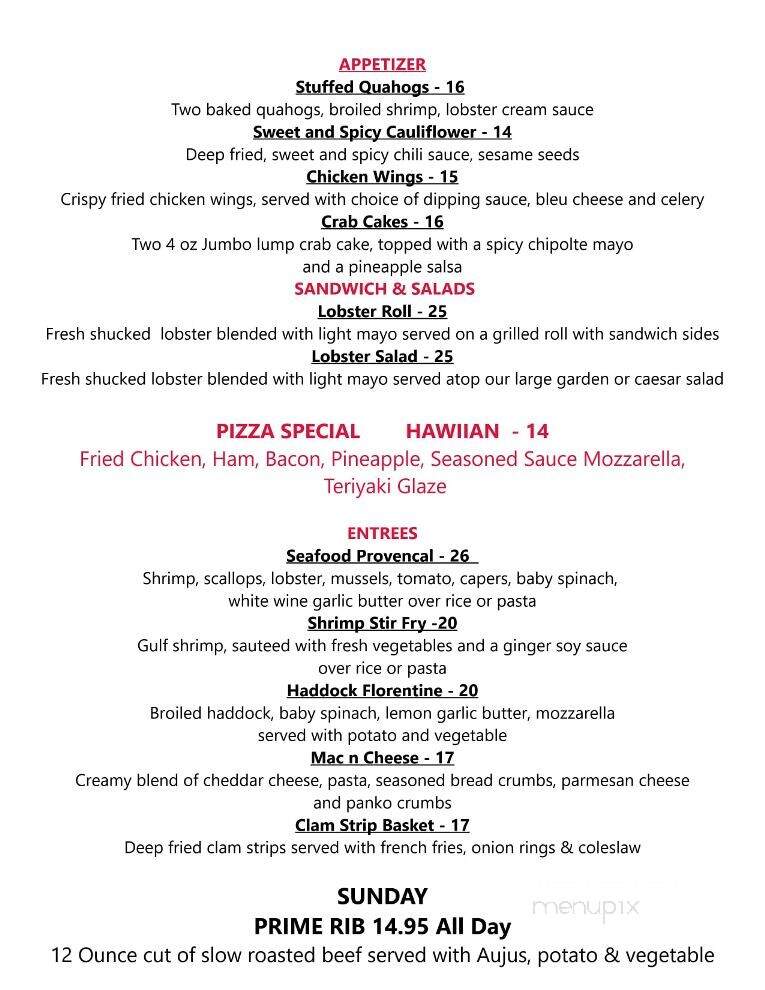 Lyonville Tavern - Halifax, MA menu_pic