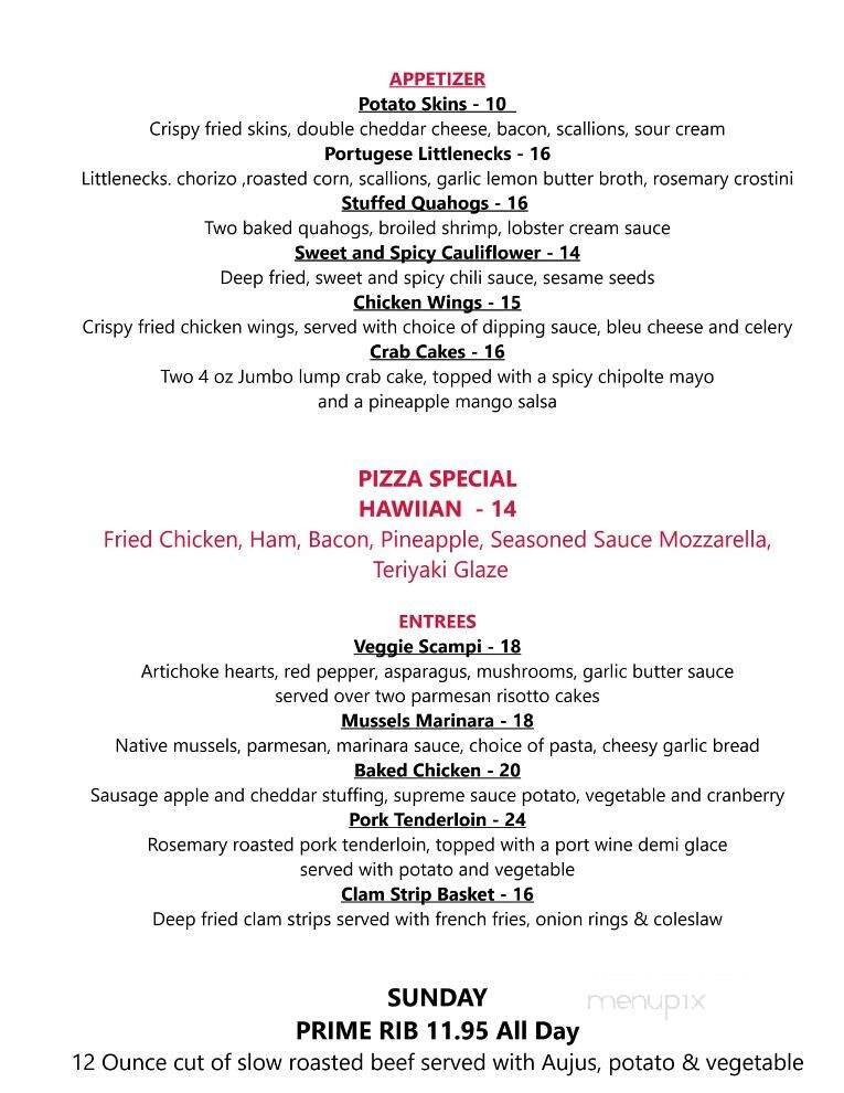 Lyonville Tavern - Halifax, MA menu_pic