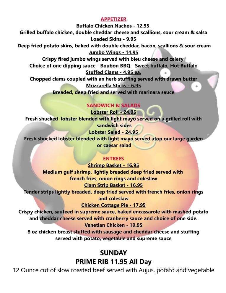 Lyonville Tavern - Halifax, MA menu_pic