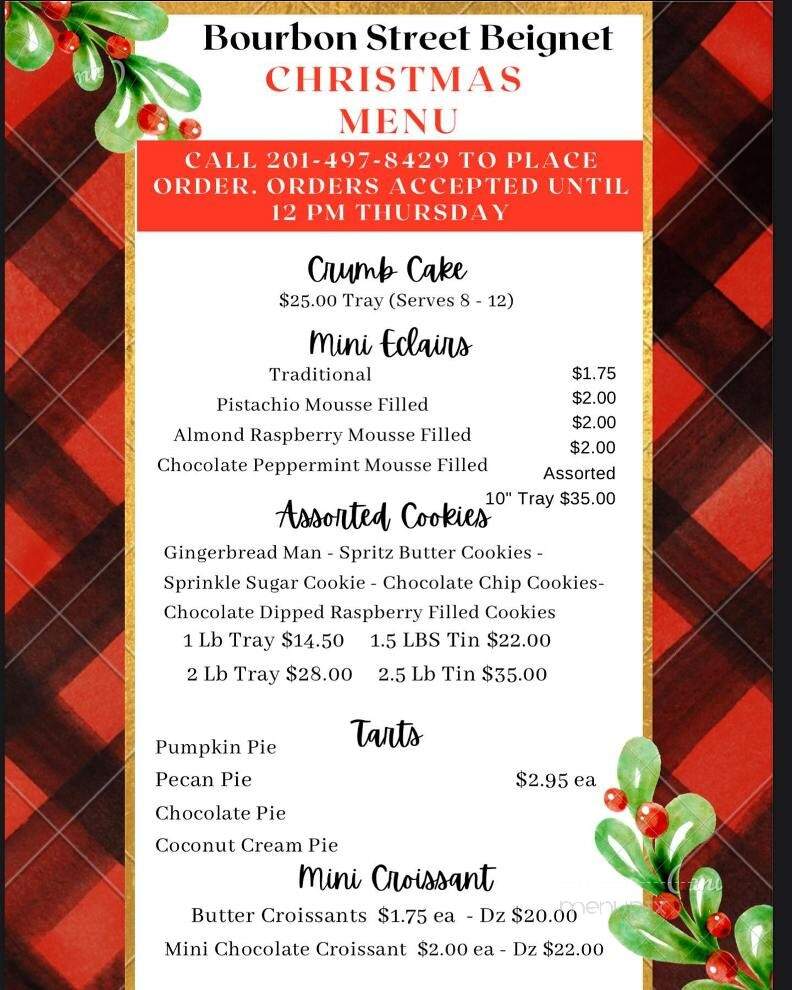 Bourbon Street Beignet - Westwood, NJ menu_pic