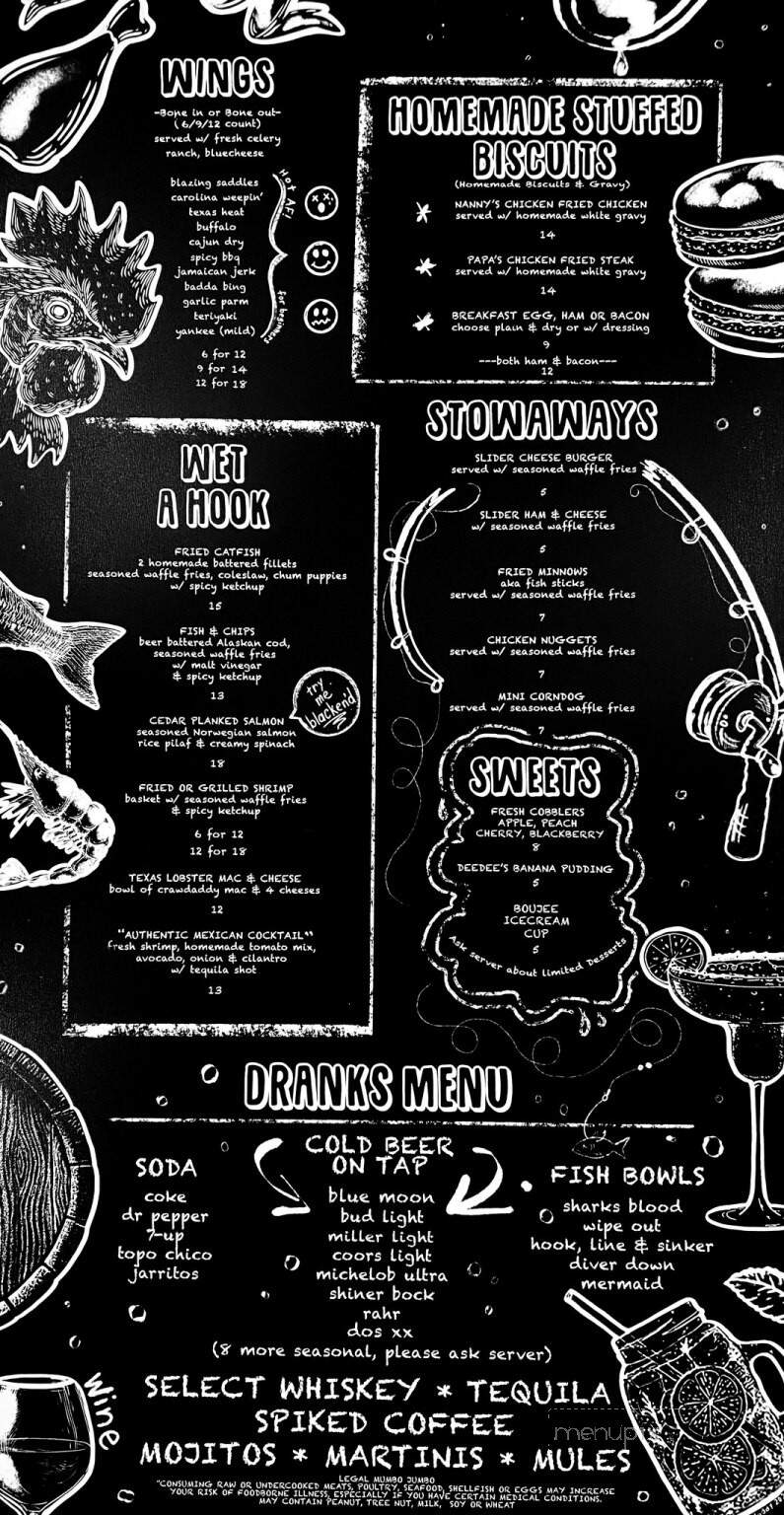 Fins Patio Bar & Grill - Weatherford, TX menu_pic