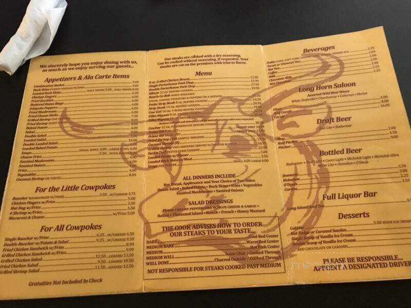 Cattle Ranch - Sanford, FL menu_pic