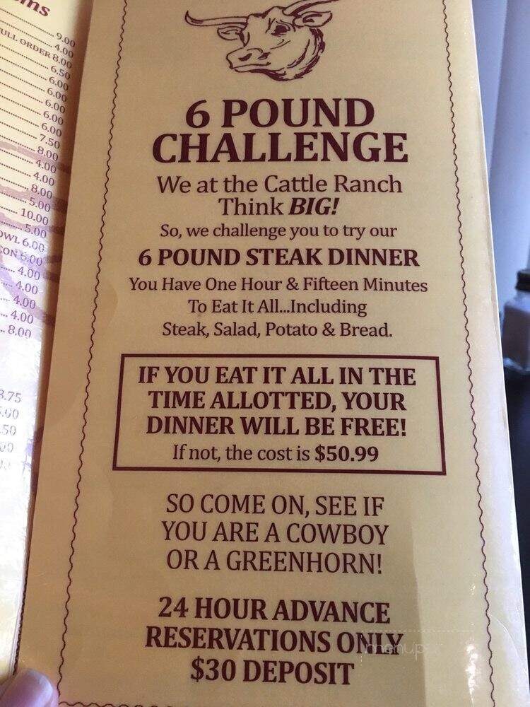 Cattle Ranch - Sanford, FL menu_pic