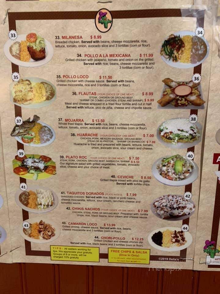Delia's Taqueria - Dayton, TN menu_pic