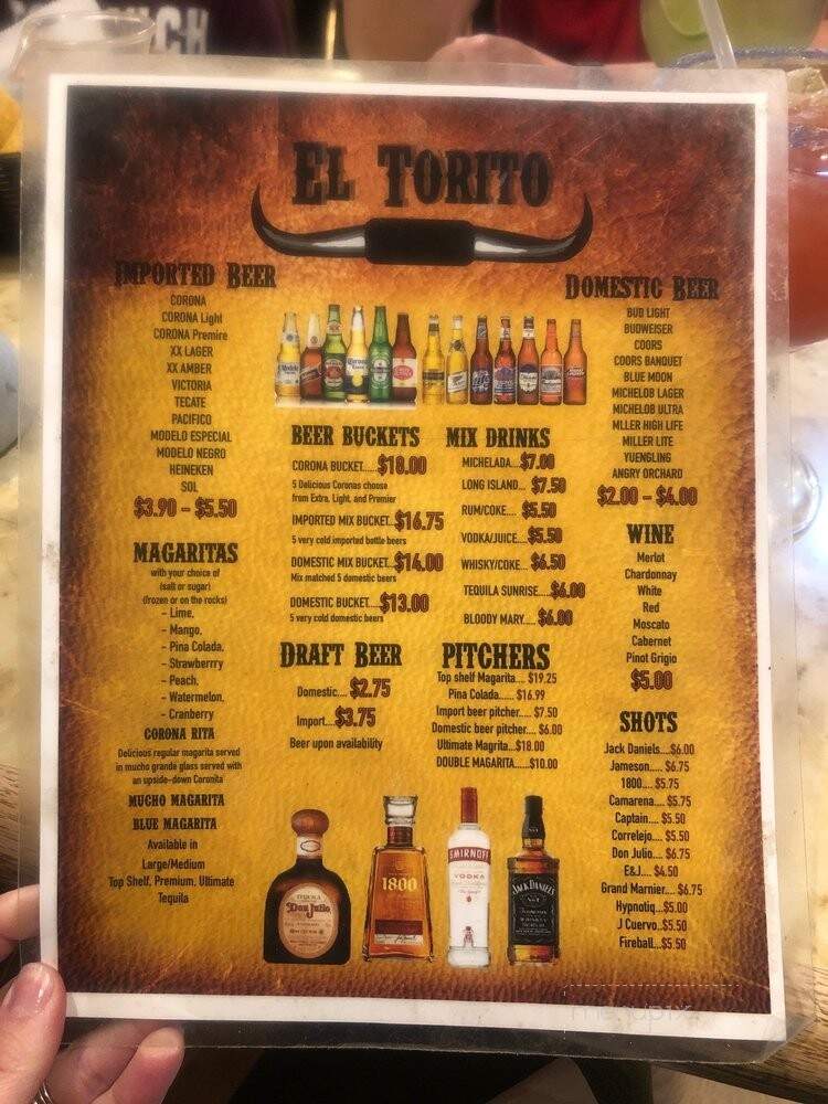 El Torito - Shamokin Dam, PA menu_pic