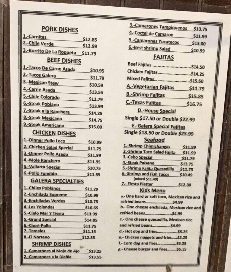 El Torito - Shamokin Dam, PA menu_pic