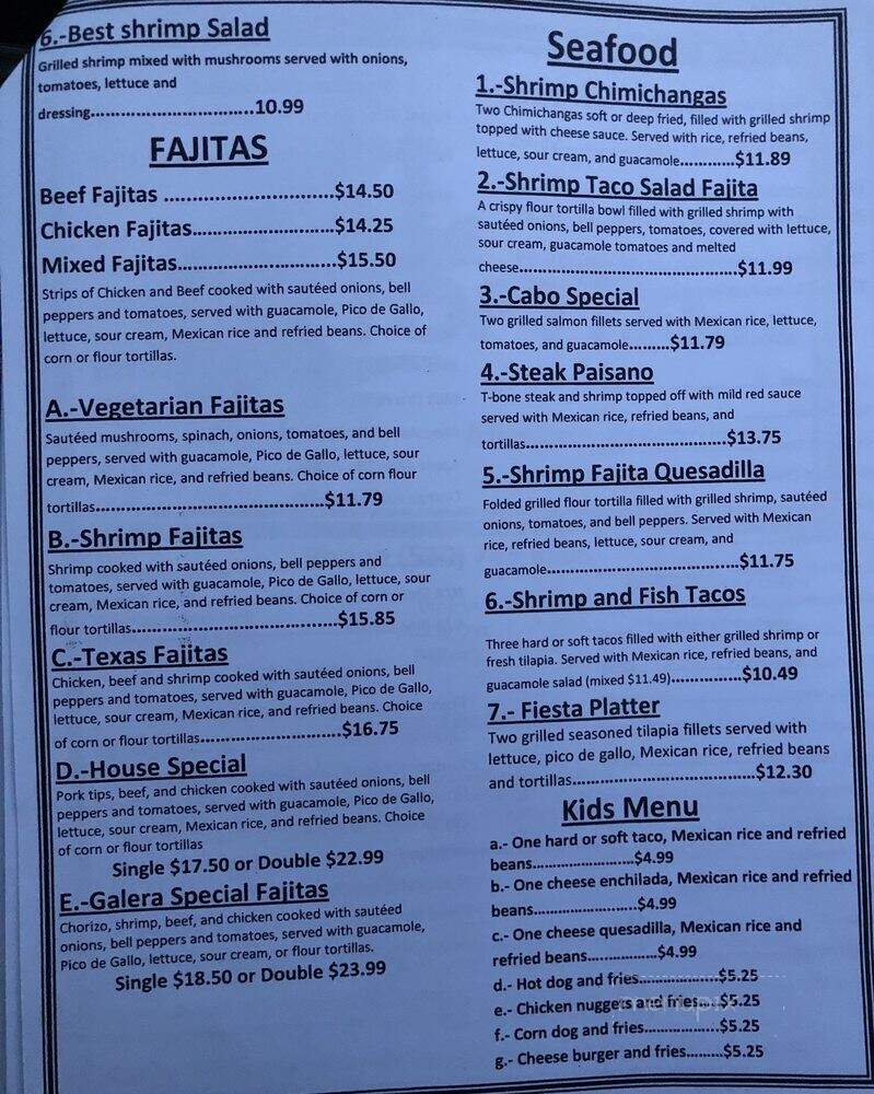 El Torito - Shamokin Dam, PA menu_pic