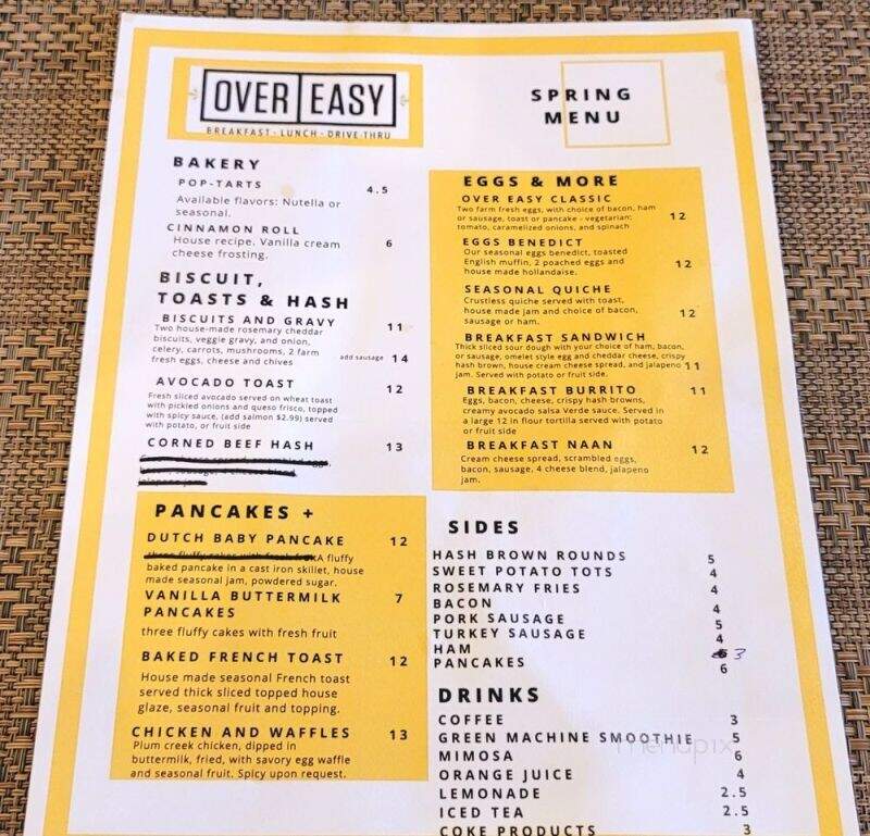 Over Easy - Omaha, NE menu_pic