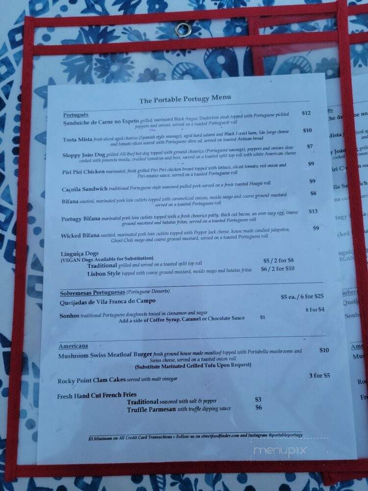 The Portable Portugy - Holly Springs, NC menu_pic