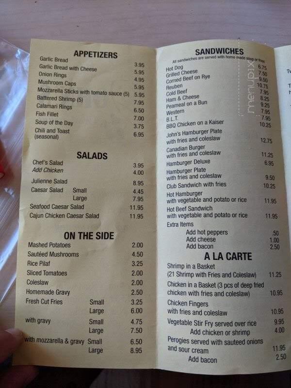 John's Restaurant - Niagara Falls, ON menu_pic