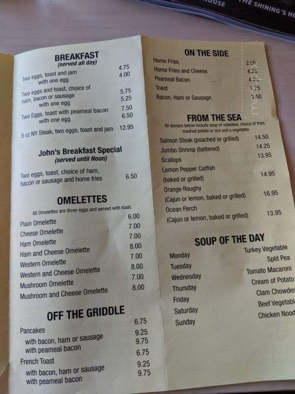 John's Restaurant - Niagara Falls, ON menu_pic