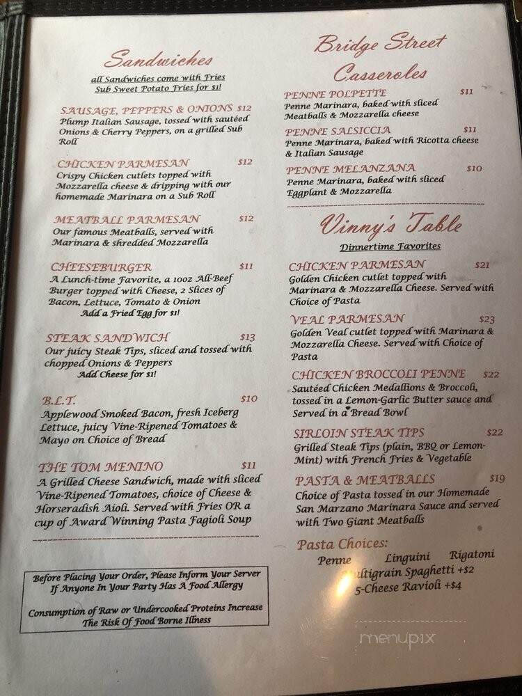 Brickhouse Cafe - Dedham, MA menu_pic