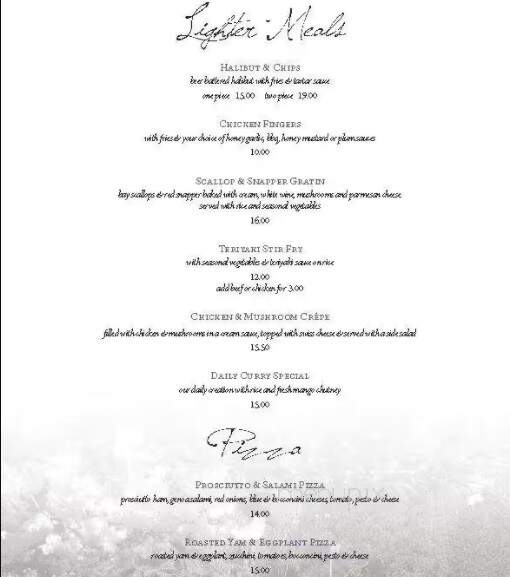 Bill Mattick's Restaurant & Lounge - Saanich, BC menu_pic