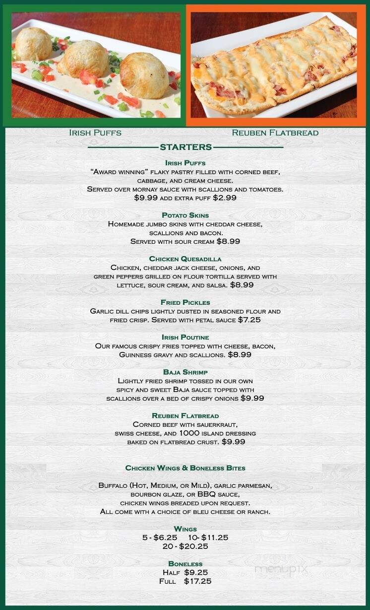 O'Keefe's Restaurant - Clearwater, FL menu_pic
