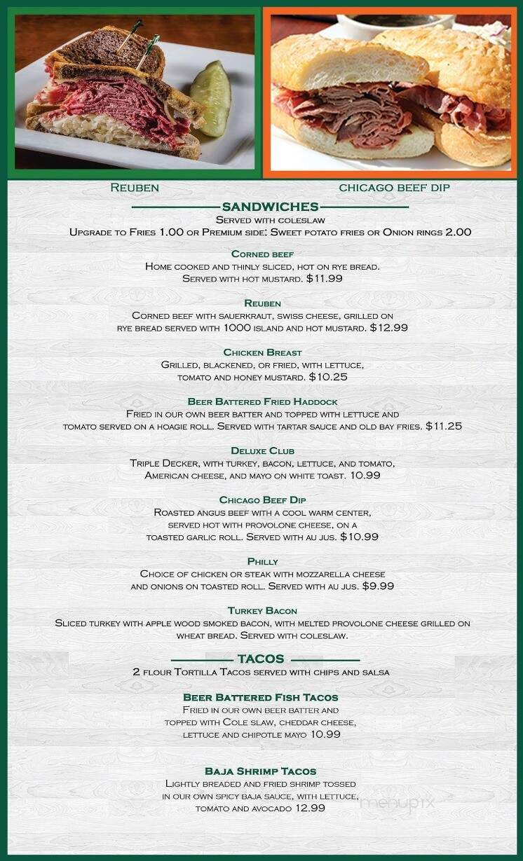 O'Keefe's Restaurant - Clearwater, FL menu_pic