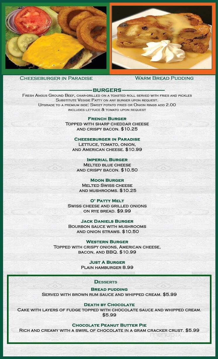 O'Keefe's Restaurant - Clearwater, FL menu_pic