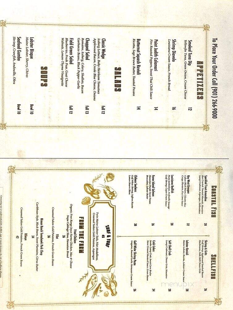 Coastal Fish Company - Memphis, TN menu_pic