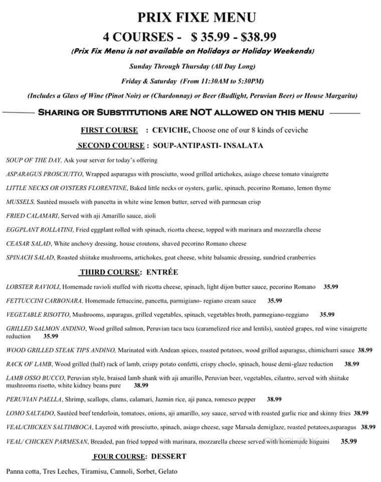 Tumi - Hyannis, MA menu_pic