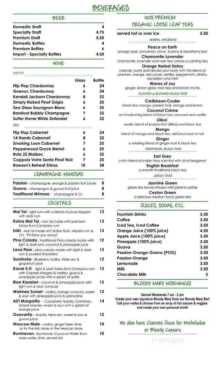 Olympic Cafe - Kapaa, HI menu_pic