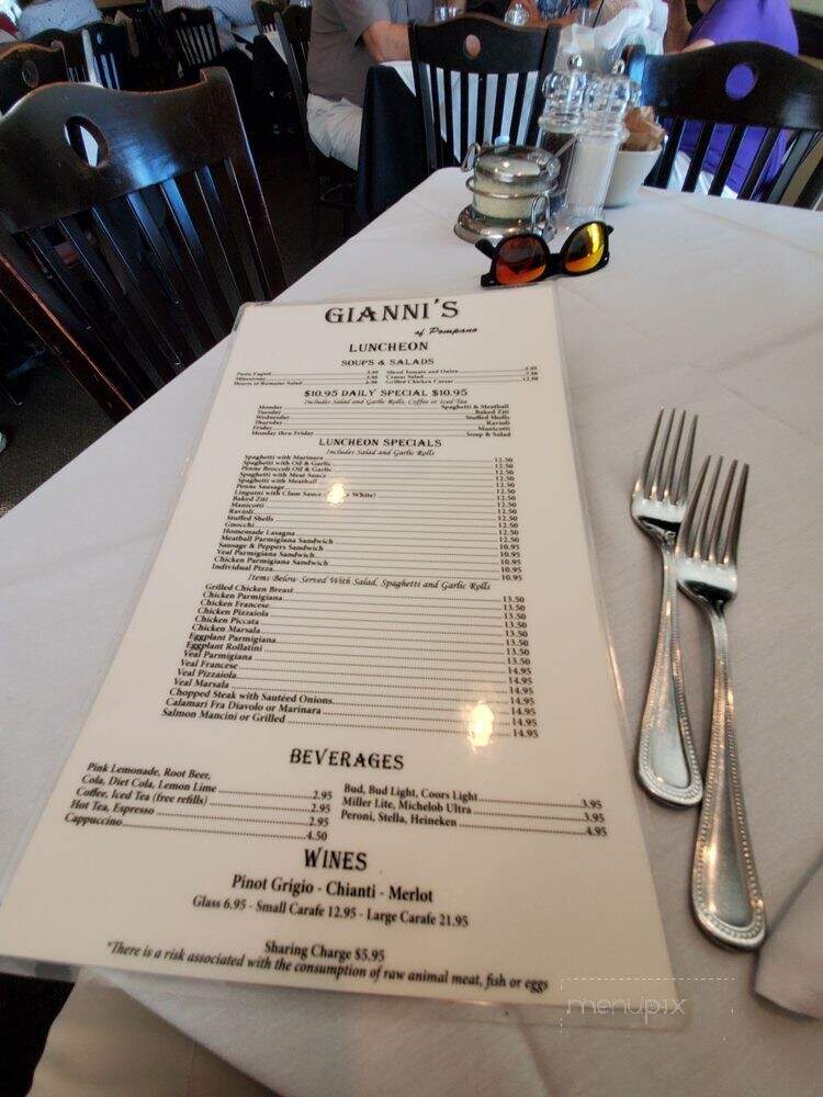 Gianni's Italian Restaurant - Pompano Beach, FL menu_pic