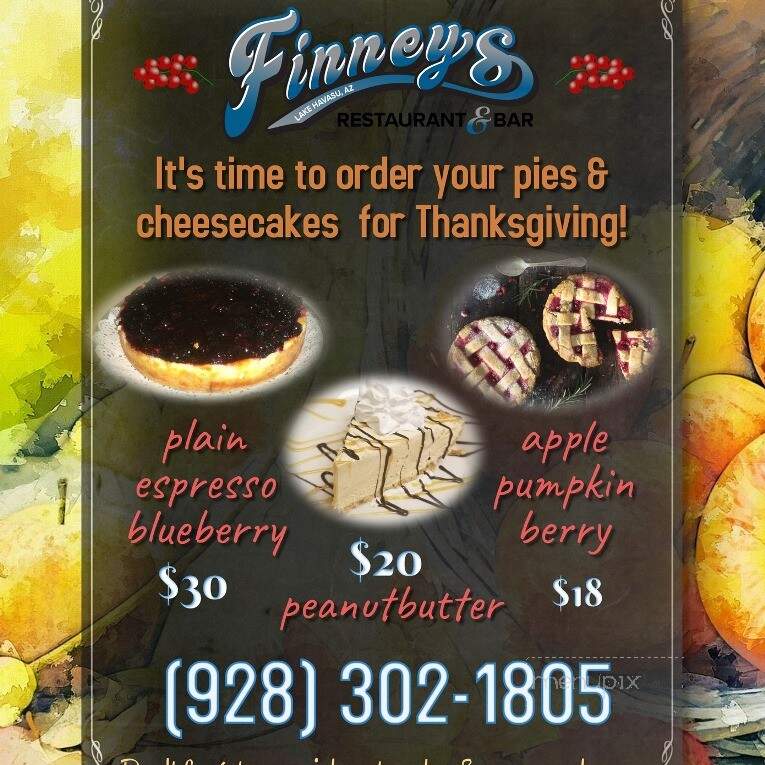 Finney's Restaurant & Bar - Lake Havasu City, AZ menu_pic
