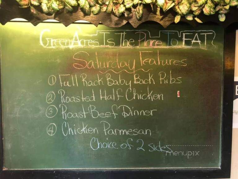 Green Acres Family Restaurant - Fort Erie, ON menu_pic
