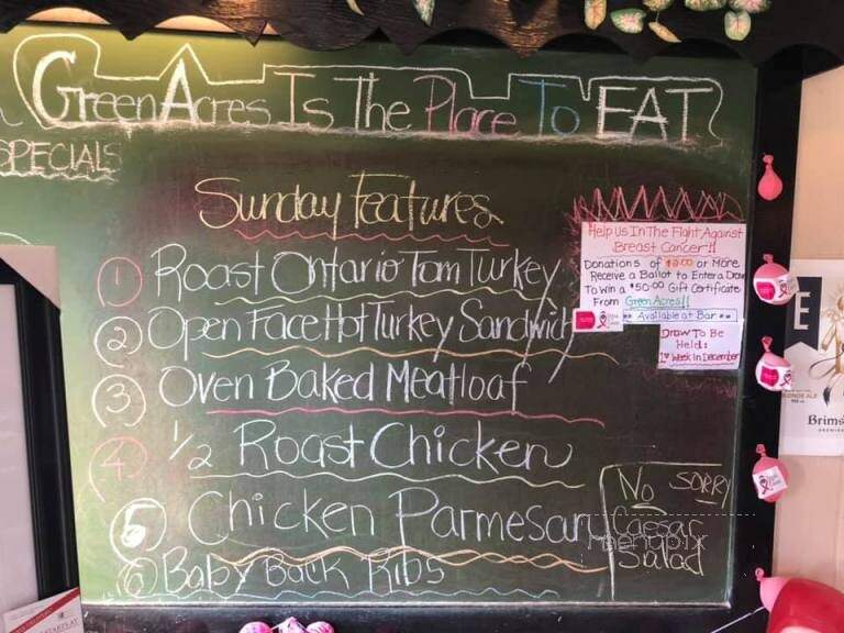 Green Acres Family Restaurant - Fort Erie, ON menu_pic