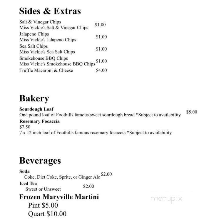 Foothills Milling Co - Maryville, TN menu_pic