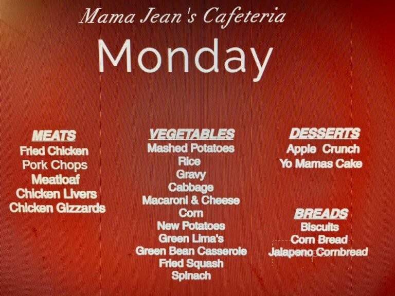 Mama Jean Restaurant - Little River, SC menu_pic