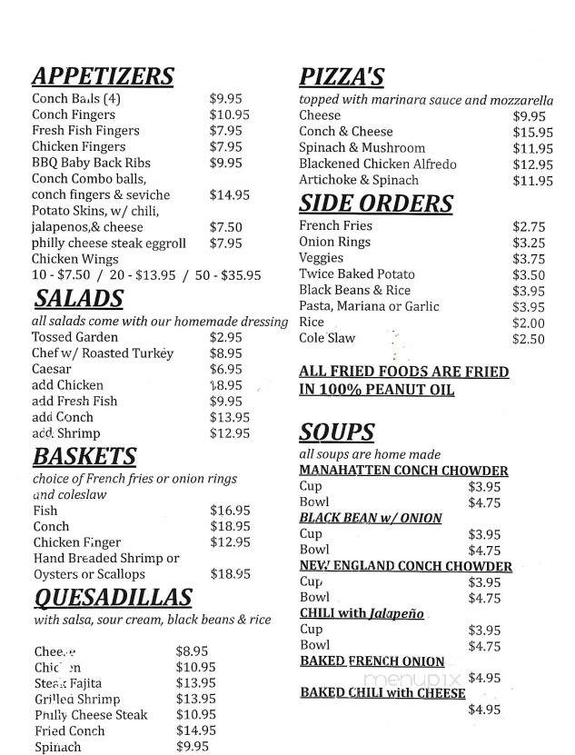 Cracked Conch Cafe - Marathon, FL menu_pic