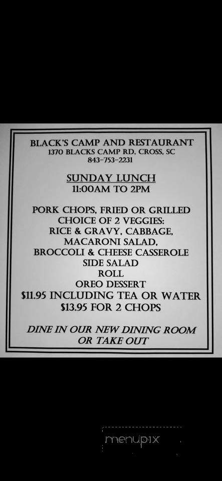 Black's Camp & Restaurant - Cross, SC