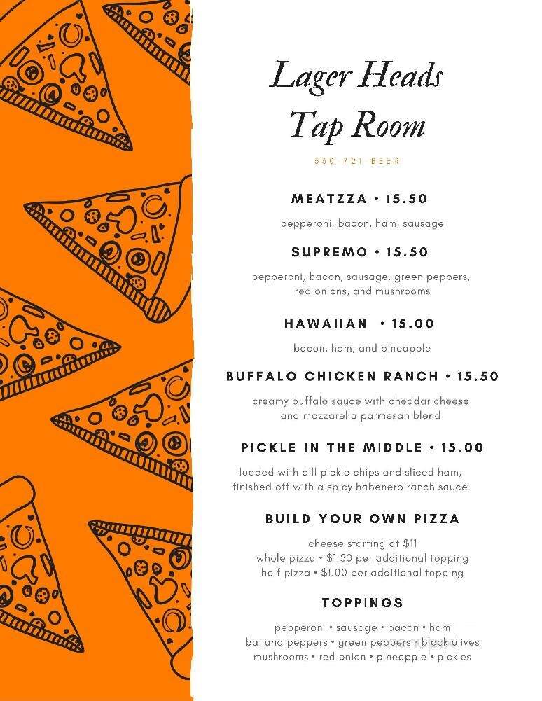 Lager Heads - Medina, OH menu_pic