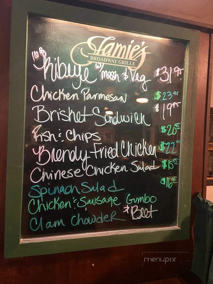 Jamie's Bar & Grill - Sacramento, CA menu_pic