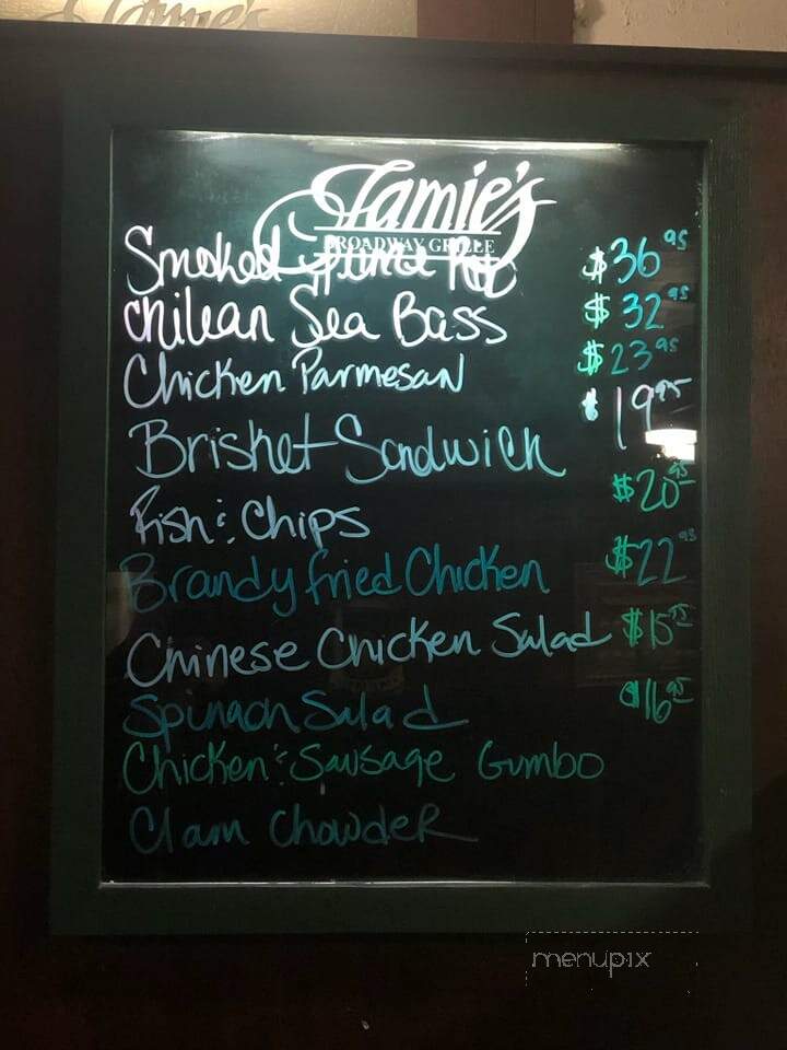 Jamie's Bar & Grill - Sacramento, CA menu_pic
