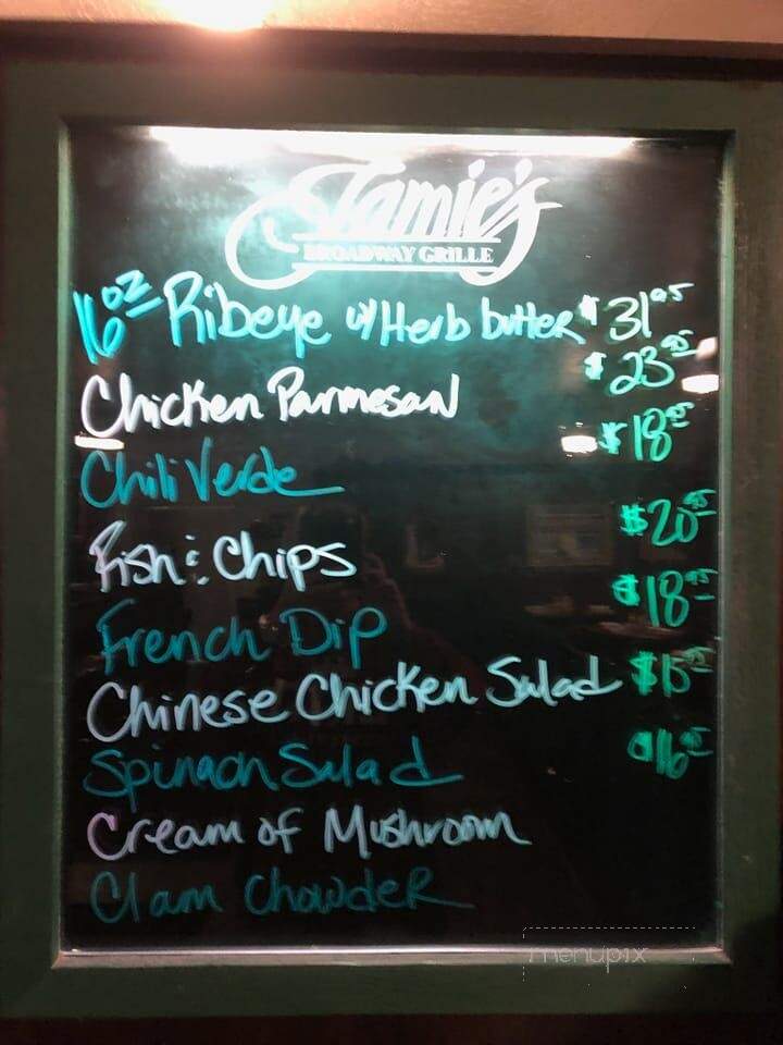 Jamie's Bar & Grill - Sacramento, CA menu_pic