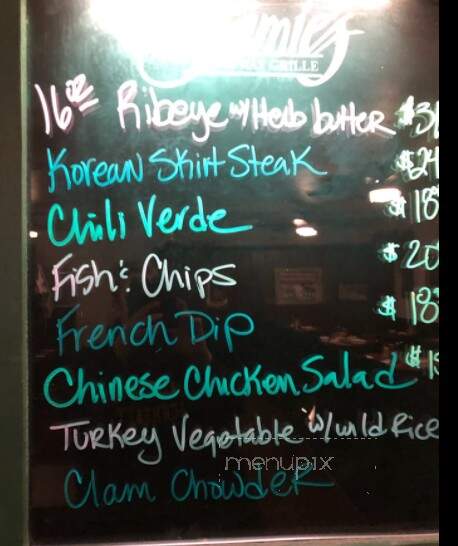 Jamie's Bar & Grill - Sacramento, CA menu_pic