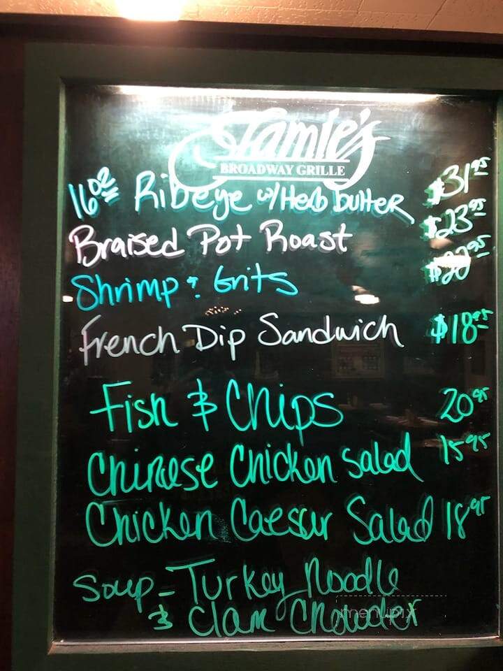 Jamie's Bar & Grill - Sacramento, CA menu_pic