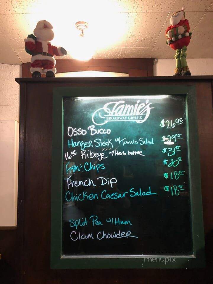 Jamie's Bar & Grill - Sacramento, CA menu_pic
