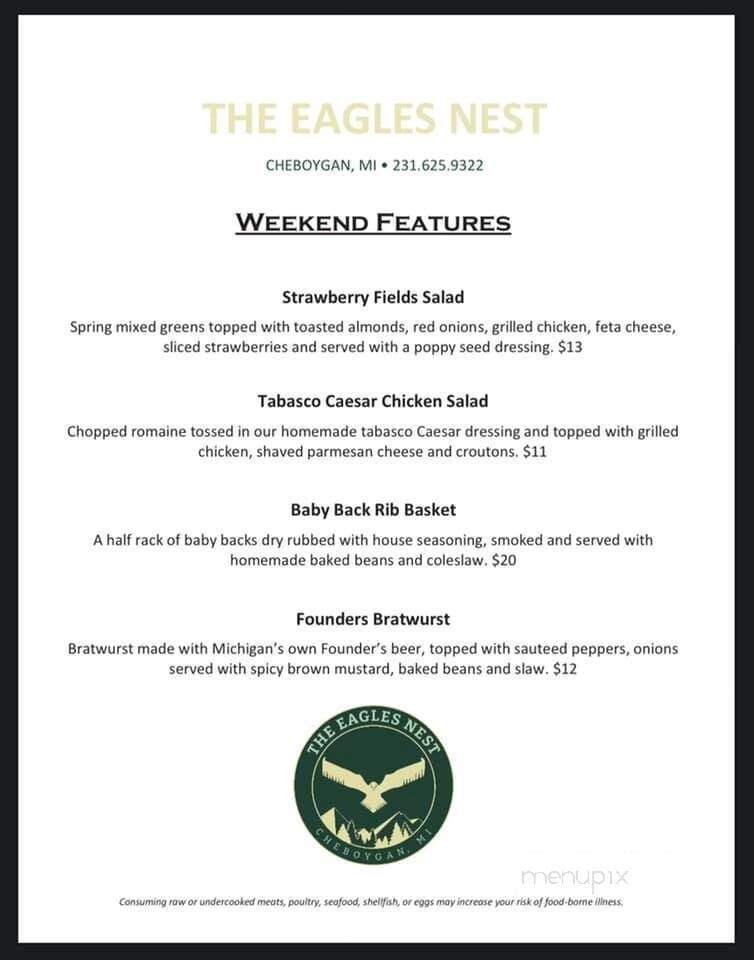 Chateau Lodge - Cheboygan, MI menu_pic