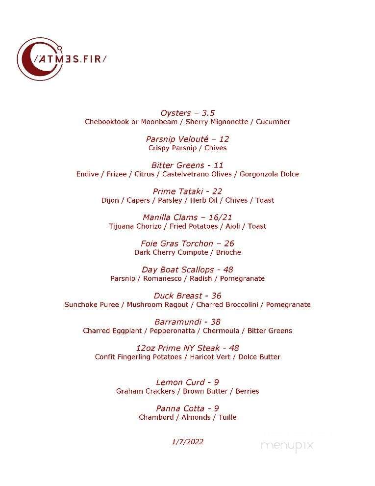 Atmesfir - Prescott, AZ menu_pic