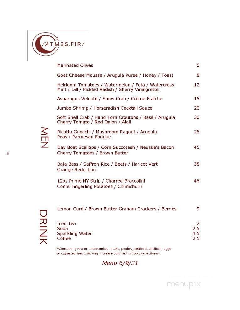 Atmesfir - Prescott, AZ menu_pic