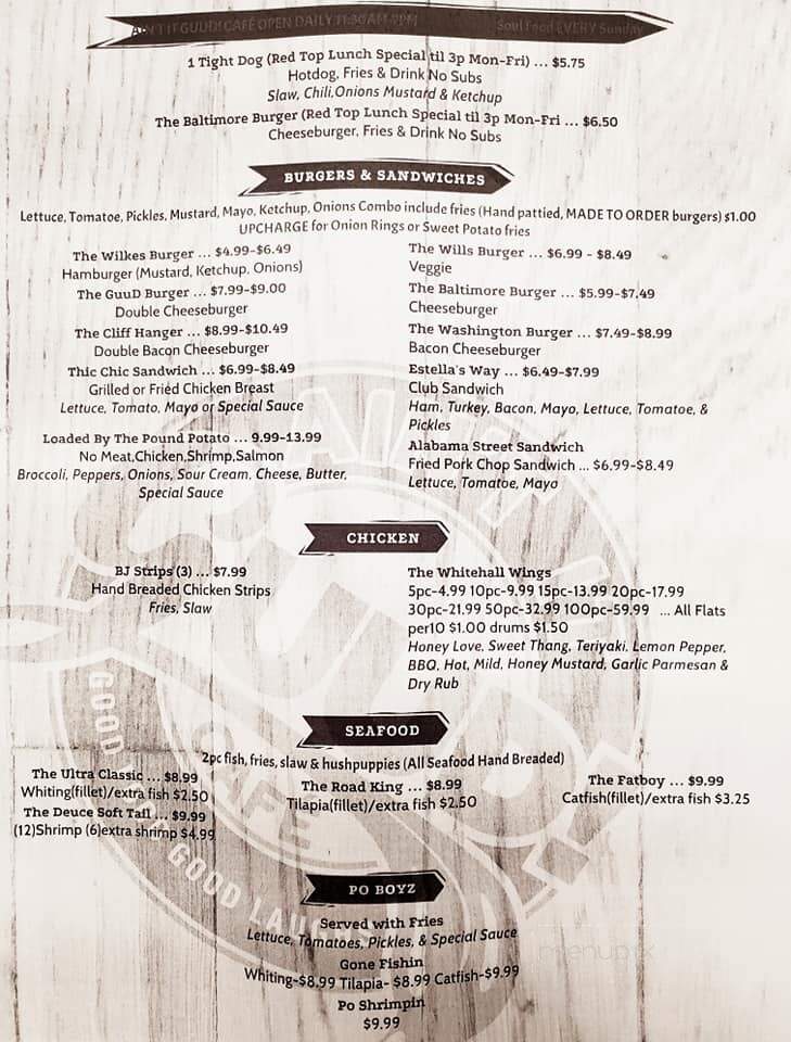 Ain't It Guud! Cafe - Elberton, GA menu_pic