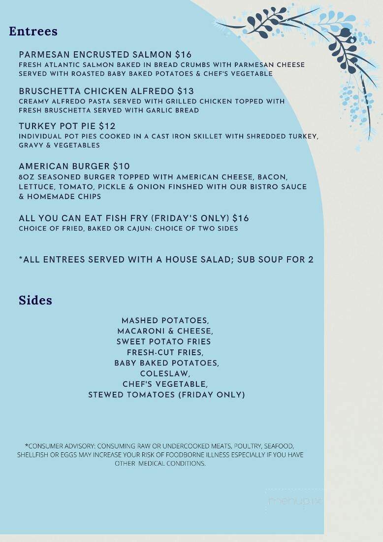 The Bistro at the Village Green - Martinsburg, PA menu_pic