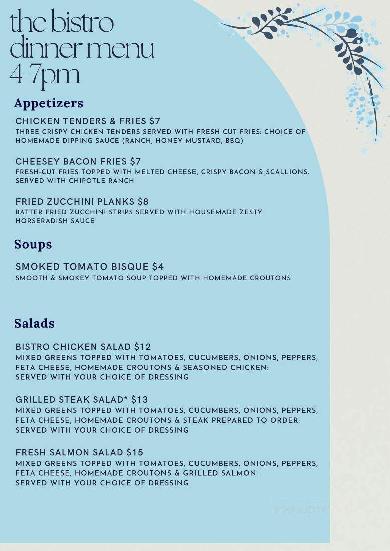 The Bistro at the Village Green - Martinsburg, PA menu_pic