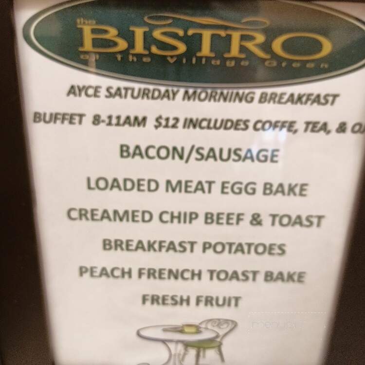 The Bistro at the Village Green - Martinsburg, PA menu_pic