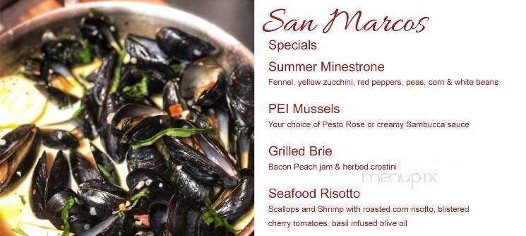San Marcos Ristorante Inc - Port Colborne, ON menu_pic