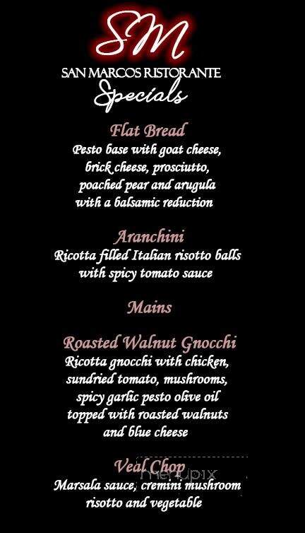 San Marcos Ristorante Inc - Port Colborne, ON menu_pic